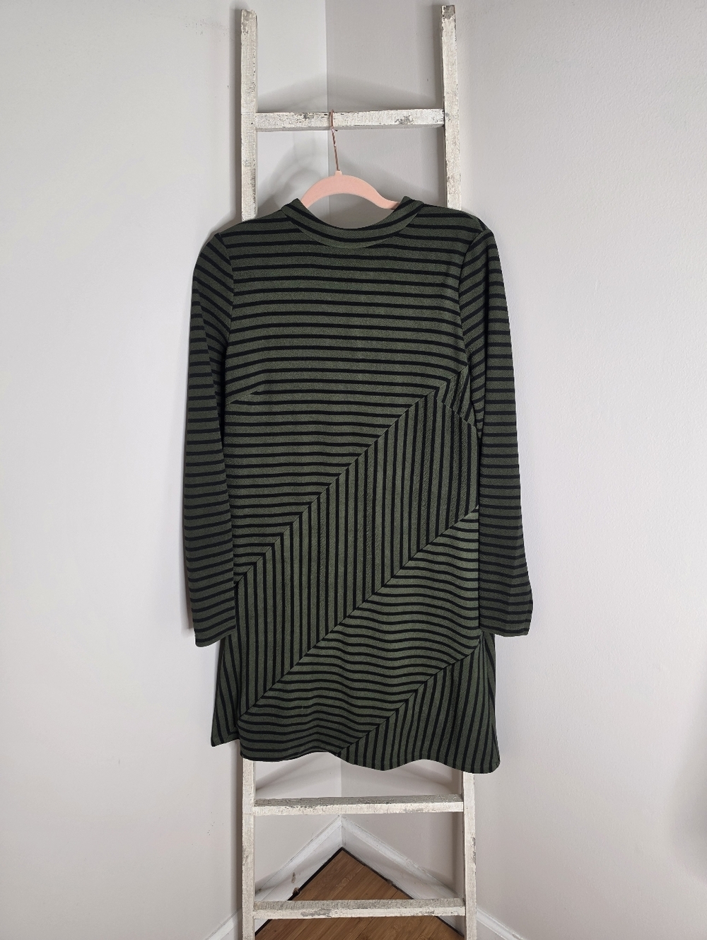 Anthropologie Hutch Women Medium Knit work Striped Structured Long Sleeve Dress